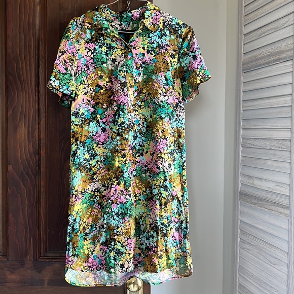 J. Crew Dresses & Skirts - J. Crew Floral Multicolor Shirt Dress